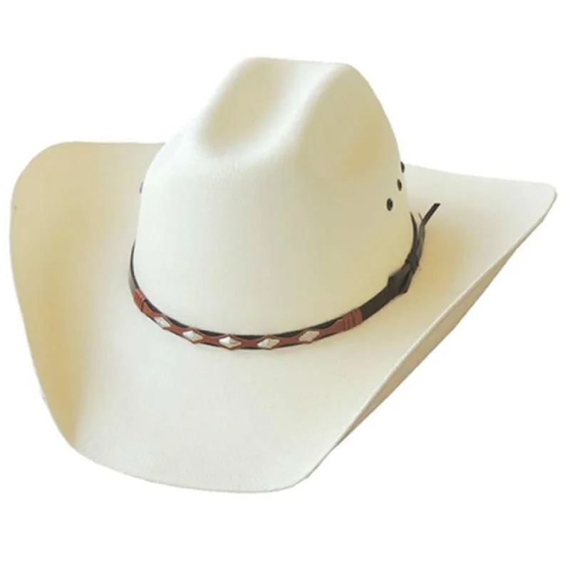 Men's western boots with a leather lining and a padded insoleLarme Beige Canvas Straw