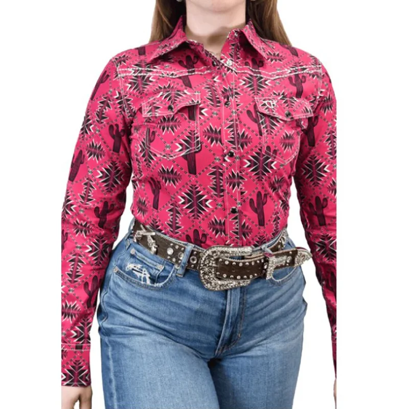 Men's western boots with a high - quality leather upper and a suede liningCowboy Hardware Women's Berry Aztec Saguaro Shirt Men's western boots with a high - quality leather upper and a suede liningCowboy Hardware Women's Berry Aztec Saguaro Shirt