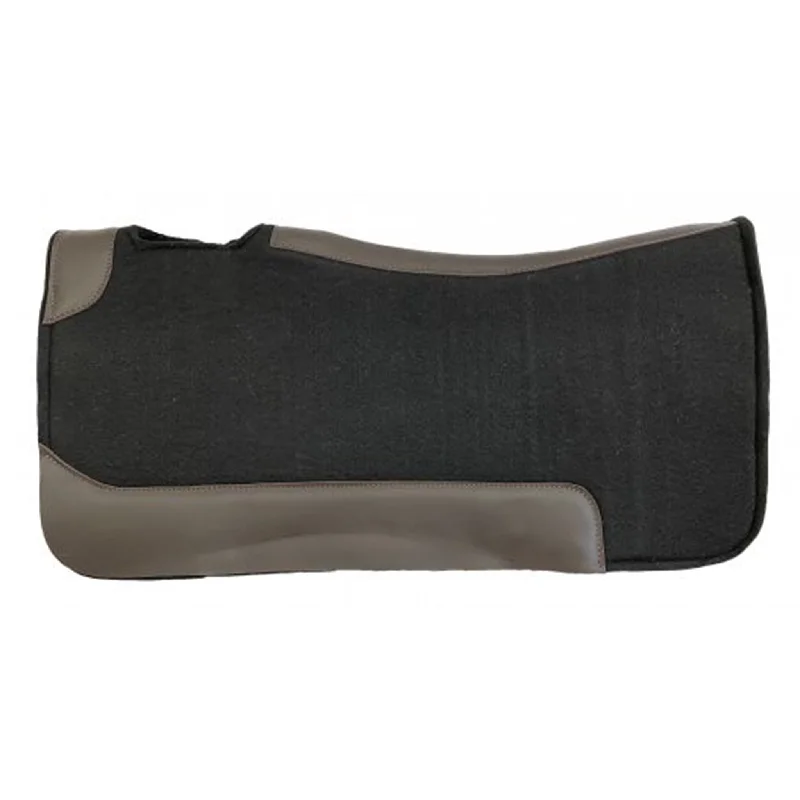Men's western boots with a traditional western boot silhouette and a polished shineBlack Felt Saddle Pad Men's western boots with a traditional western boot silhouette and a polished shineBlack Felt Saddle Pad