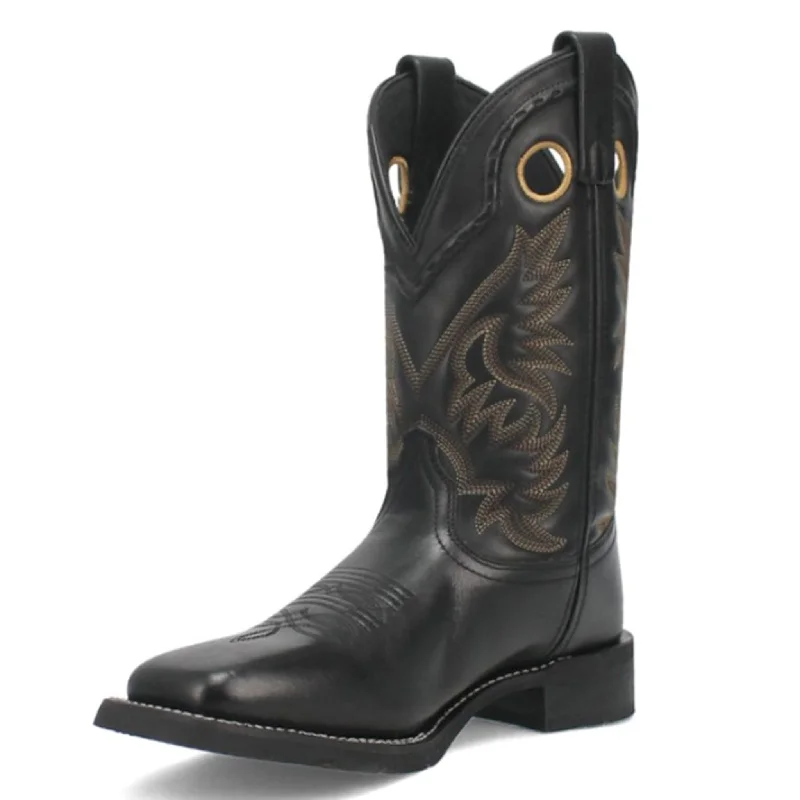 Men's western boots with a leather sole and a heel guardDan Post Men's Black Kane Square Toe Boots Men's western boots with a leather sole and a heel guardDan Post Men's Black Kane Square Toe Boots