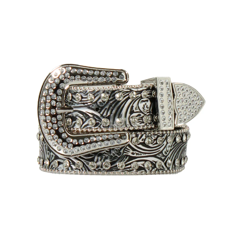 Men's western boots with a high - quality leather upper and a suede liningNocona Girl's Black and Silver Crystal Belt Men's western boots with a high - quality leather upper and a suede liningNocona Girl's Black and Silver Crystal Belt
