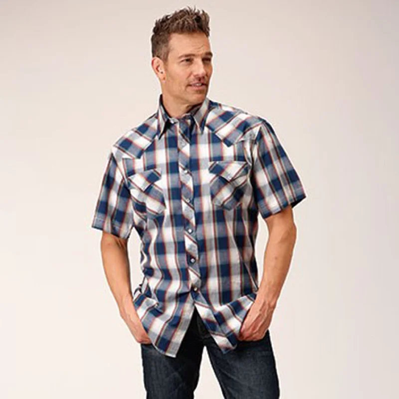 Western - style men's boots with intricate tooling and stitchingRoper Men's Plaid Shirt Western - style men's boots with intricate tooling and stitchingRoper Men's Plaid Shirt