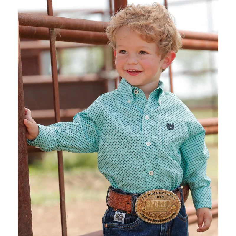 Men's western boots with a concho - studded strap and a pointed toeCinch Boy's Light Blue Print Shirt Men's western boots with a concho - studded strap and a pointed toeCinch Boy's Light Blue Print Shirt