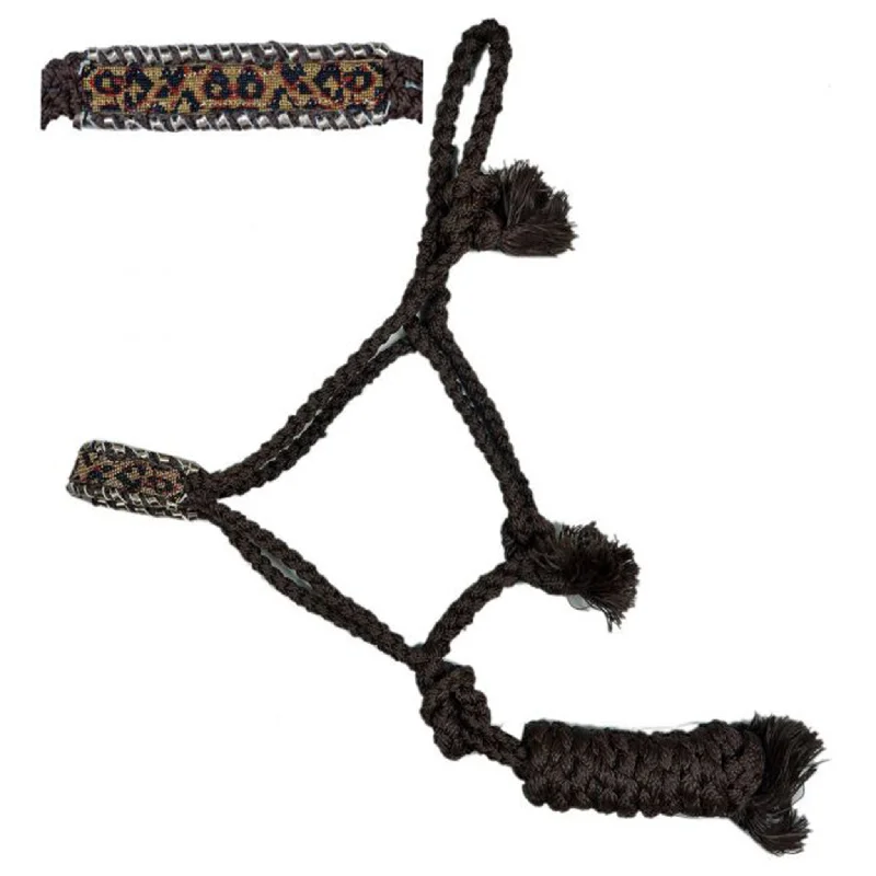 Men's western boots with a distressed leather finish for a rugged lookShowman Brown Beaded Mule Tape Halter Men's western boots with a distressed leather finish for a rugged lookShowman Brown Beaded Mule Tape Halter