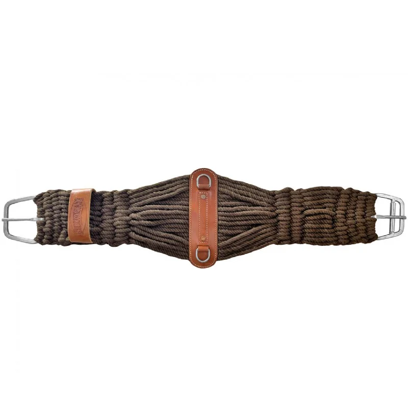 Vintage - style men's western boots with a square toe and spur ledgeShowman Brown Cotton Roper Girth Vintage - style men's western boots with a square toe and spur ledgeShowman Brown Cotton Roper Girth