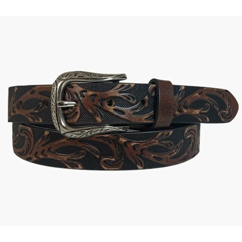 Men's western boots with a concho - studded strap and a pointed toeGem Dandy Women's Brown Roper Embossed Floral Belt Men's western boots with a concho - studded strap and a pointed toeGem Dandy Women's Brown Roper Embossed Floral Belt