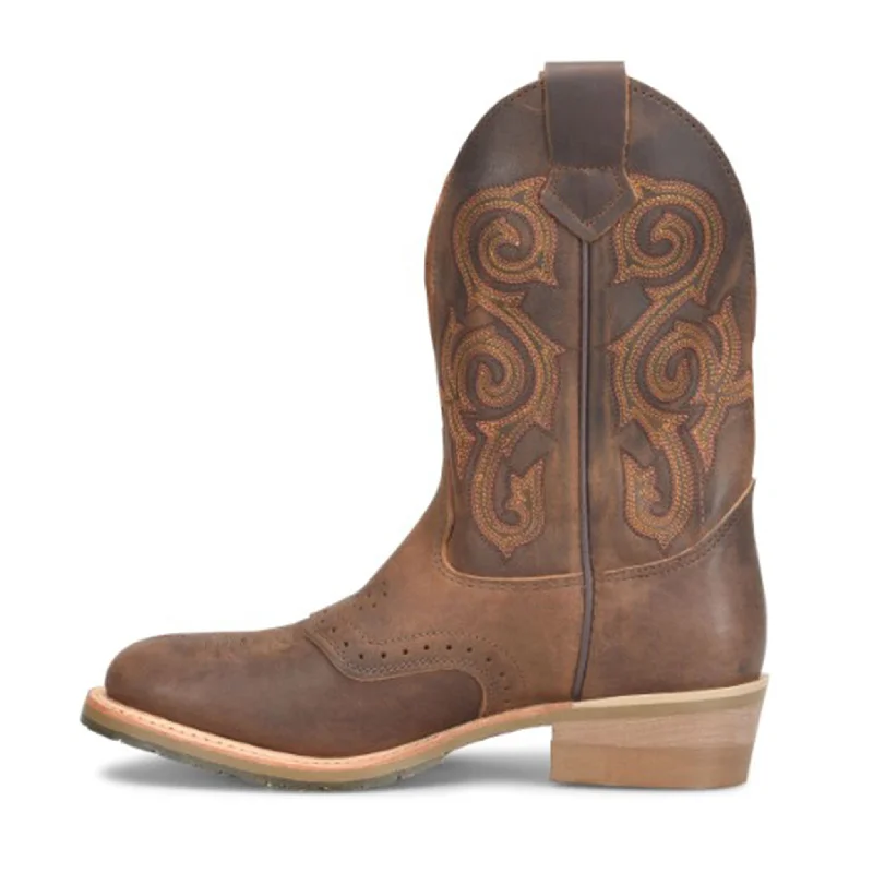Men's western boots with a distressed leather finish for a rugged lookDouble H Men's Brown Rockdale Round Toe Boots Men's western boots with a distressed leather finish for a rugged lookDouble H Men's Brown Rockdale Round Toe Boots