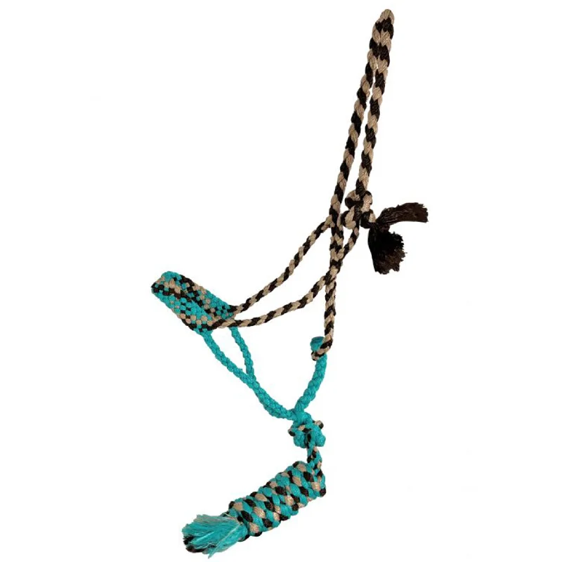 Men's western boots with a distressed leather finish for a rugged lookShowman Brown & Turquoise Braided Mule Tape Halter Men's western boots with a distressed leather finish for a rugged lookShowman Brown & Turquoise Braided Mule Tape Halter