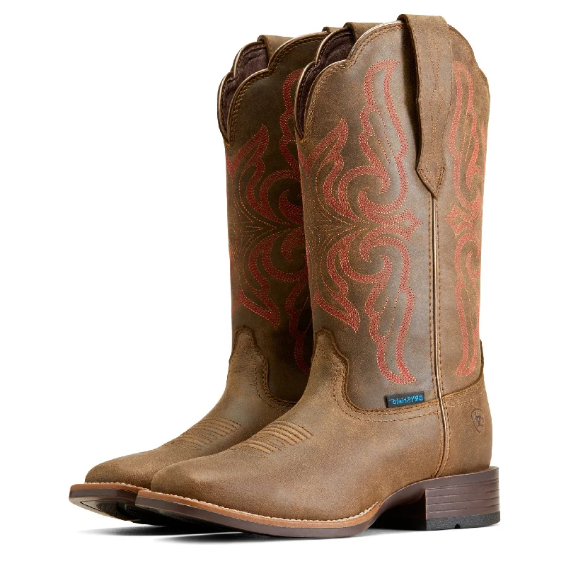 Men's western boots with a high - heeled design and a pointed toeAriat Women's Primera H2O Stretch Fit Boots Men's western boots with a high - heeled design and a pointed toeAriat Women's Primera H2O Stretch Fit Boots