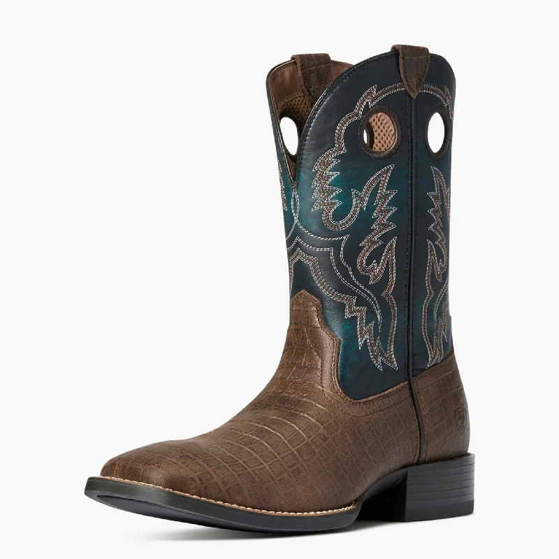 Men's western boots with a rubber sole for traction on various surfacesAriat Men's Sport Buckout Boots Men's western boots with a rubber sole for traction on various surfacesAriat Men's Sport Buckout Boots