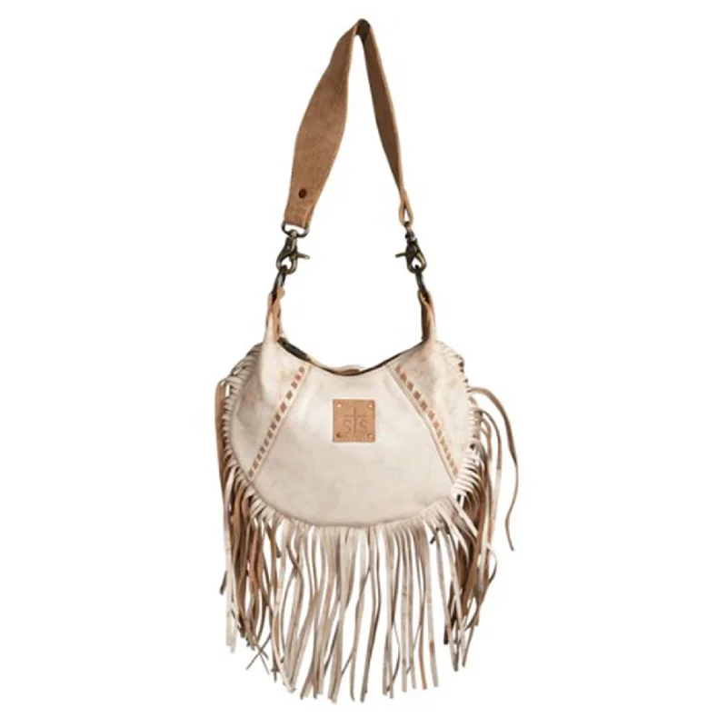 Men's western boots with a decorative inlay on the toe and heelSTS Cremello Nellie Fringe Bag Men's western boots with a decorative inlay on the toe and heelSTS Cremello Nellie Fringe Bag