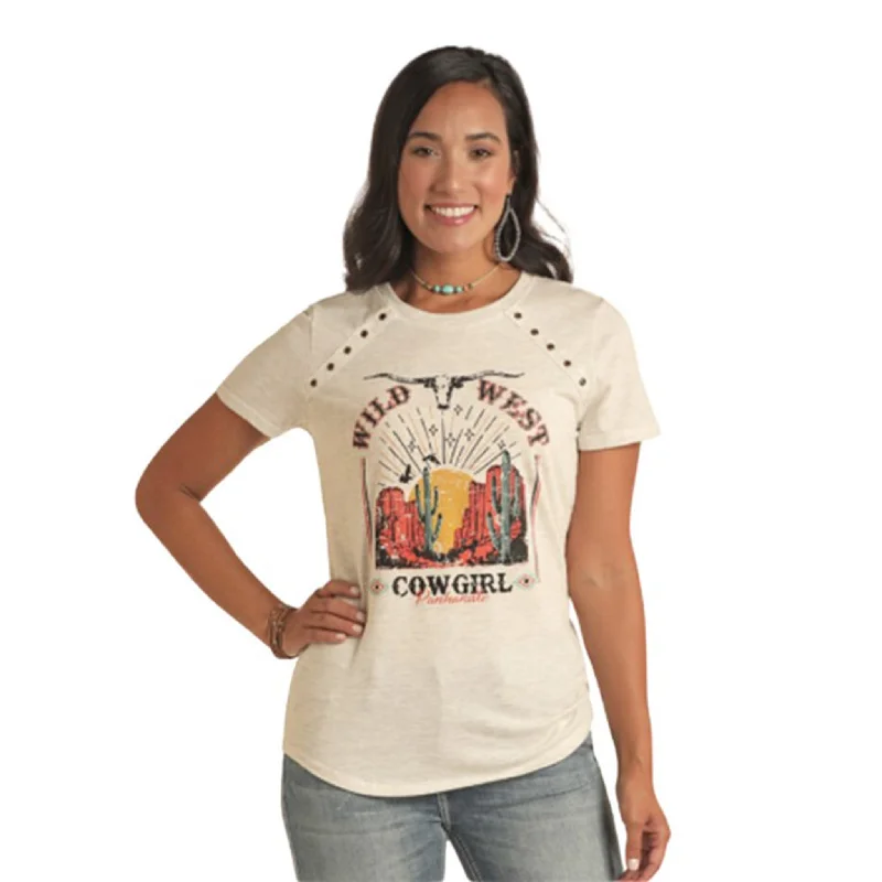 Men's western boots with a leather sole and a heel guardRock & Roll Women's Wild West Cowgirl Tee Men's western boots with a leather sole and a heel guardRock & Roll Women's Wild West Cowgirl Tee