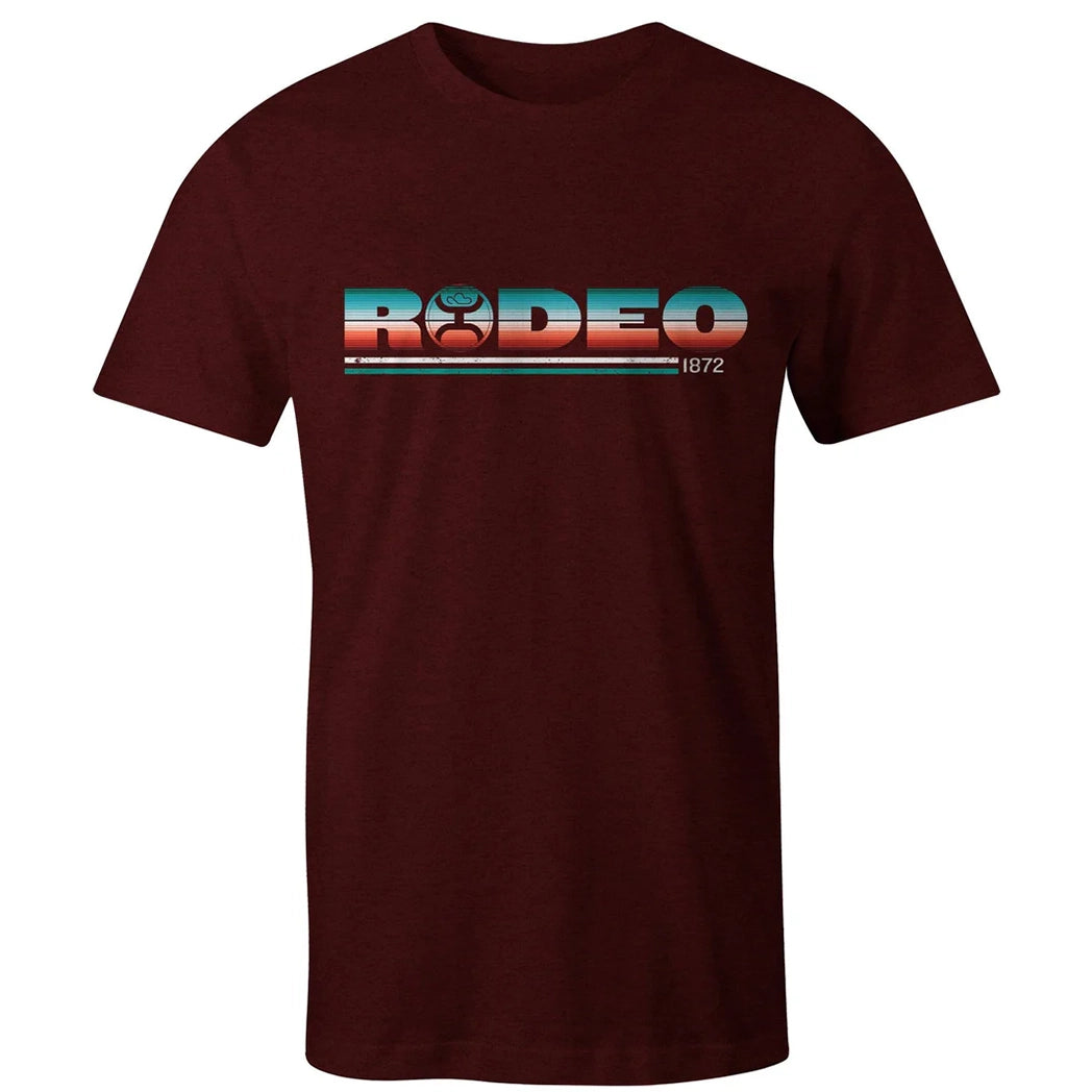 Men's western boots with a decorative concho belt and buckleHooey "RODEO" T-shirt in Cranberry