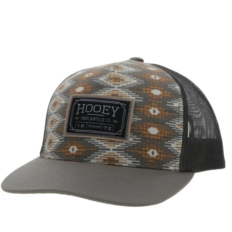 Men's western boots with a high - heeled design and a pointed toeHooey Doc Cream & Grey Aztec Cap Men's western boots with a high - heeled design and a pointed toeHooey Doc Cream & Grey Aztec Cap