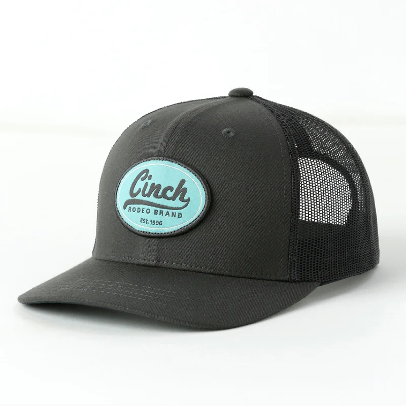 Vintage - style men's western boots with a square toe and spur ledgeCinch Dark Charcoal Turquoise Patch Cap Vintage - style men's western boots with a square toe and spur ledgeCinch Dark Charcoal Turquoise Patch Cap