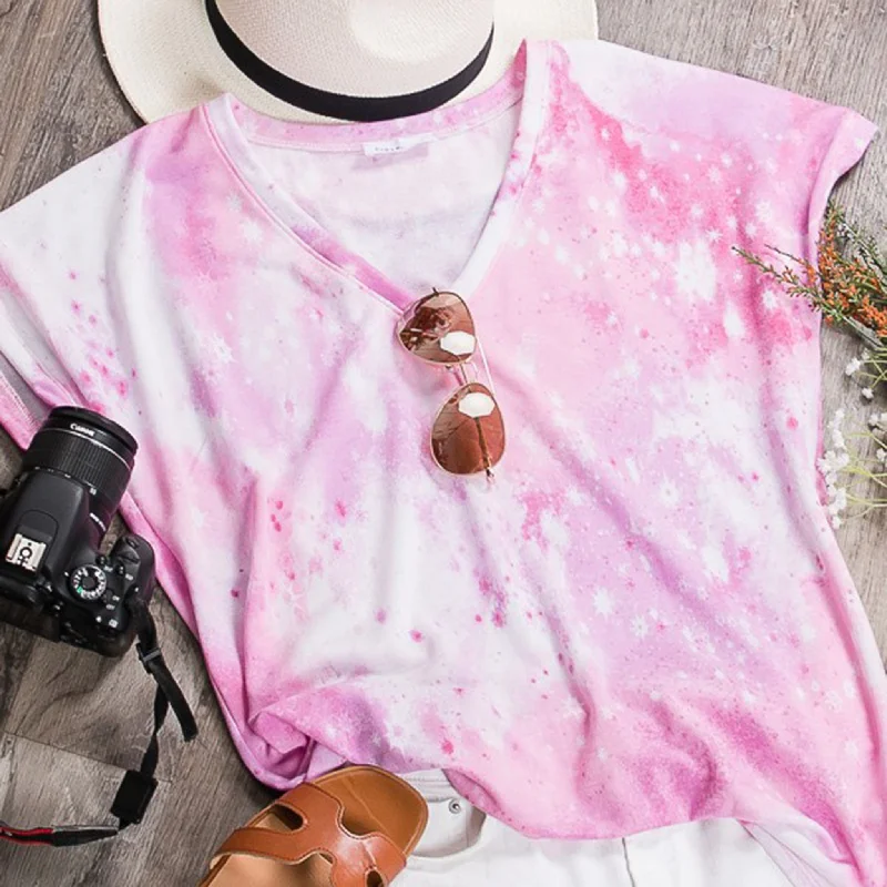 Men's western boots with a suede shaft and a leather solePink Tie dyed Tee