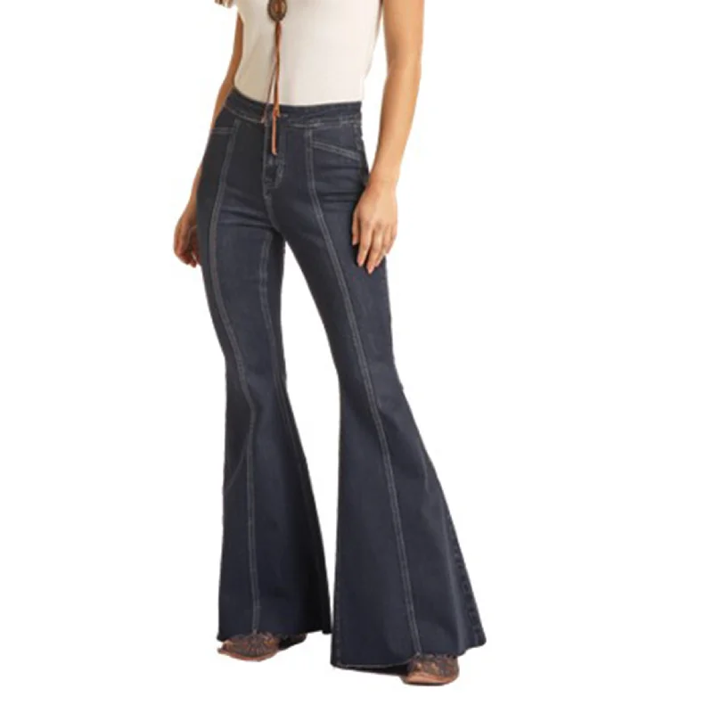 Men's western boots with a concho - studded strap and a pointed toeRock & Roll Cowgirl Front Seam Bell Bottom Jeans Men's western boots with a concho - studded strap and a pointed toeRock & Roll Cowgirl Front Seam Bell Bottom Jeans