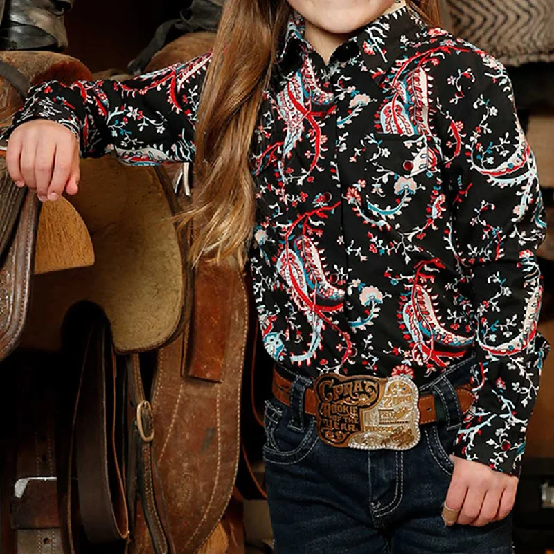 Western - style men's boots with intricate tooling and stitchingCruel Girl Black Print L/S Western - style men's boots with intricate tooling and stitchingCruel Girl Black Print L/S