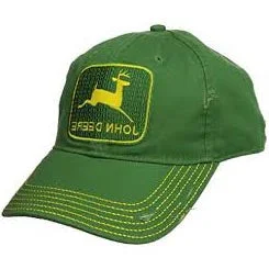 Men's western boots with a leather sole and a heel guardJohn Deere Green and Yellow Cap Men's western boots with a leather sole and a heel guardJohn Deere Green and Yellow Cap