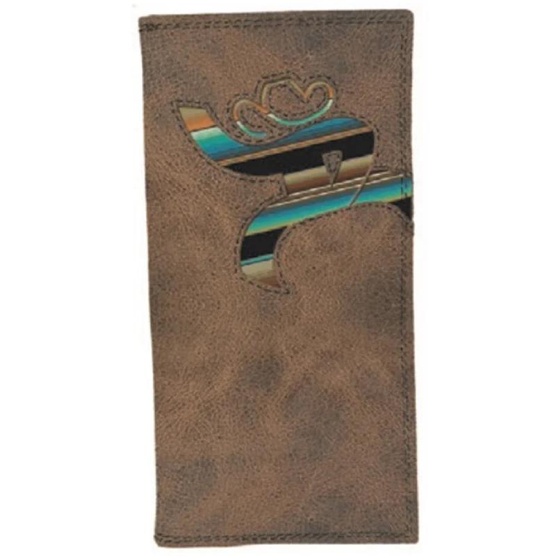 Men's western boots with a high - heeled design and a pointed toeHooey Hawk Brown & Serape Wallet Men's western boots with a high - heeled design and a pointed toeHooey Hawk Brown & Serape Wallet