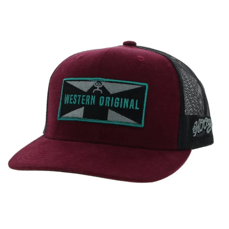 Men's western boots with a suede shaft and a leather soleHooey Holley Black & Maroon Cap Men's western boots with a suede shaft and a leather soleHooey Holley Black & Maroon Cap
