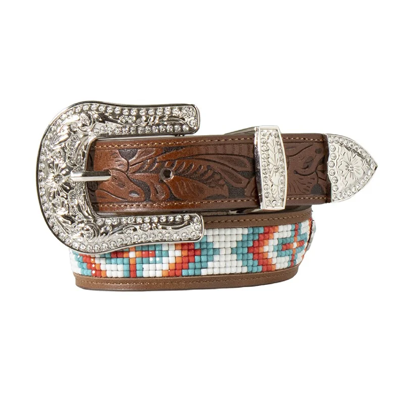 Men's western boots with a concho - studded strap and a pointed toeAngel Ranch Girls Multi Beaded Cross Belt Men's western boots with a concho - studded strap and a pointed toeAngel Ranch Girls Multi Beaded Cross Belt