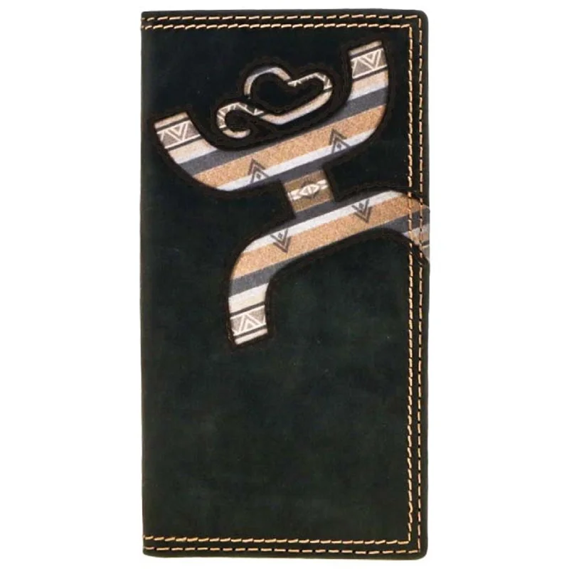 Men's western boots with a decorative inlay on the toe and heelHooey Lakota Print Rodeo Wallet Men's western boots with a decorative inlay on the toe and heelHooey Lakota Print Rodeo Wallet
