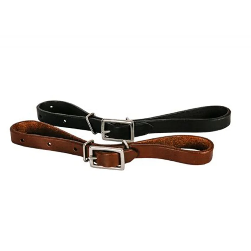Men's western boots with a decorative concho belt and buckleShowman Leather Medium Oiled Curb Strap Men's western boots with a decorative concho belt and buckleShowman Leather Medium Oiled Curb Strap