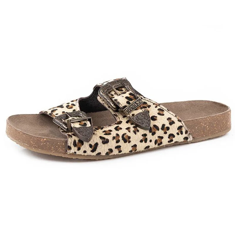 Western - style men's boots with intricate tooling and stitchingRoper Women's Leopard Hide Double Buckle Sandals Western - style men's boots with intricate tooling and stitchingRoper Women's Leopard Hide Double Buckle Sandals