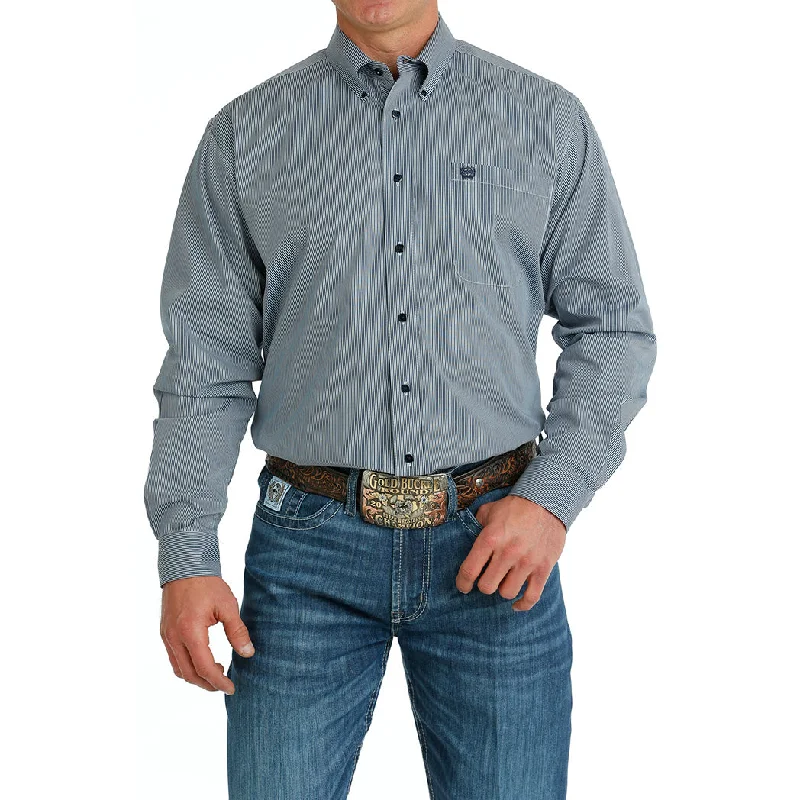 Men's western boots with a silver - toned hardware and accentsCinch Men's Light Blue Micro Striped Long Sleeve Men's western boots with a silver - toned hardware and accentsCinch Men's Light Blue Micro Striped Long Sleeve