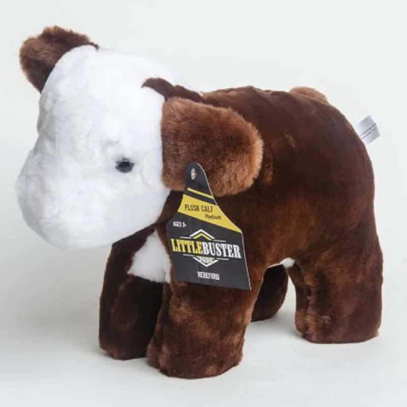 Western - style men's boots with intricate tooling and stitchingLittle Buster Medium Plush Hereford Calf Western - style men's boots with intricate tooling and stitchingLittle Buster Medium Plush Hereford Calf