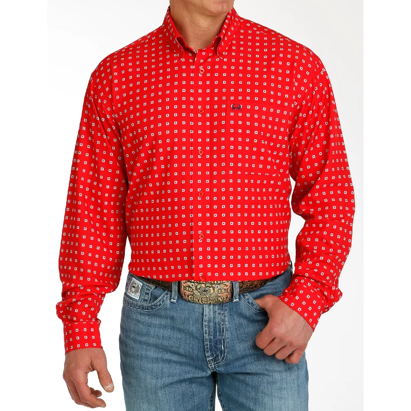 Men's western boots with a concho - studded strap and a pointed toeCinch Men's Red Print Long Sleeve Men's western boots with a concho - studded strap and a pointed toeCinch Men's Red Print Long Sleeve