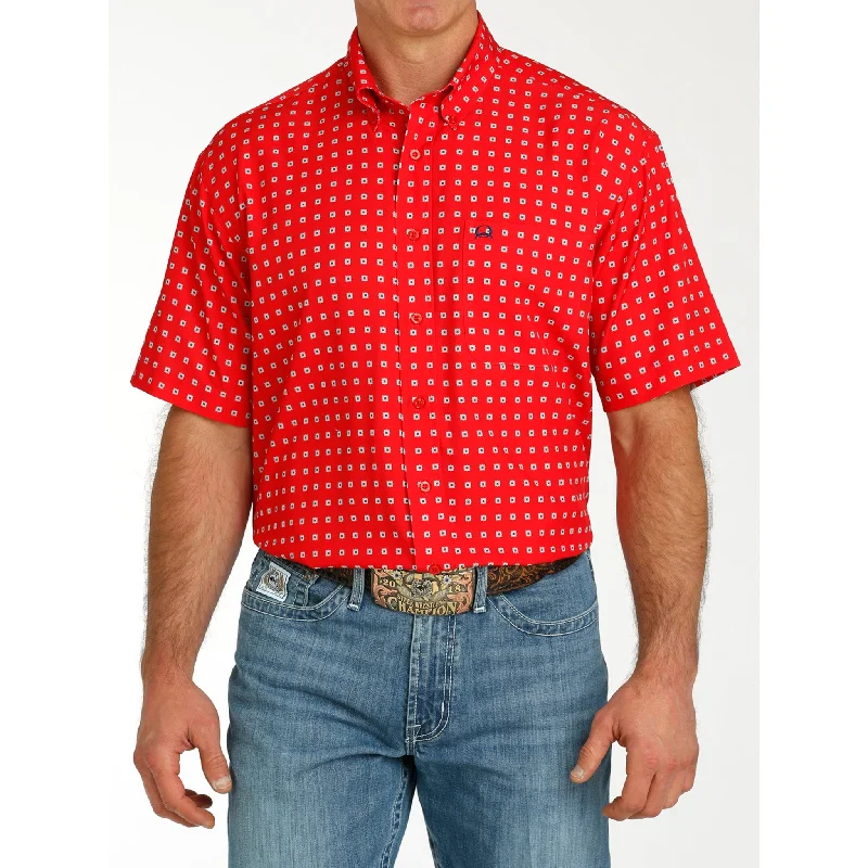 Men's western boots with a decorative concho belt and buckleCinch Men's Red Print Arenaflex Short Sleeve Men's western boots with a decorative concho belt and buckleCinch Men's Red Print Arenaflex Short Sleeve
