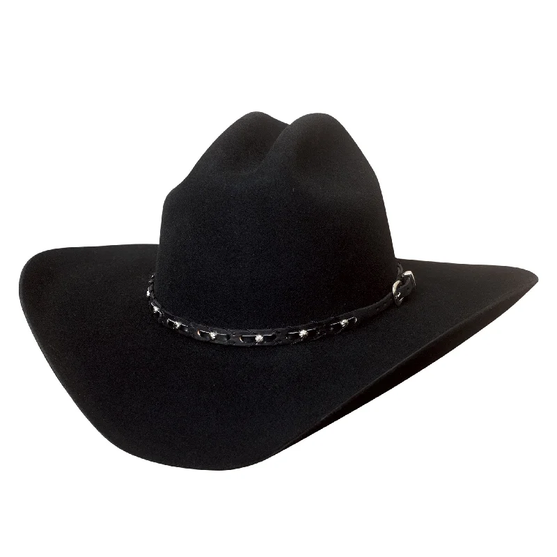 Men's western boots with a rubber sole for traction on various surfacesMontecarlo Hats Black 6X Pistol Pete Hat Men's western boots with a rubber sole for traction on various surfacesMontecarlo Hats Black 6X Pistol Pete Hat