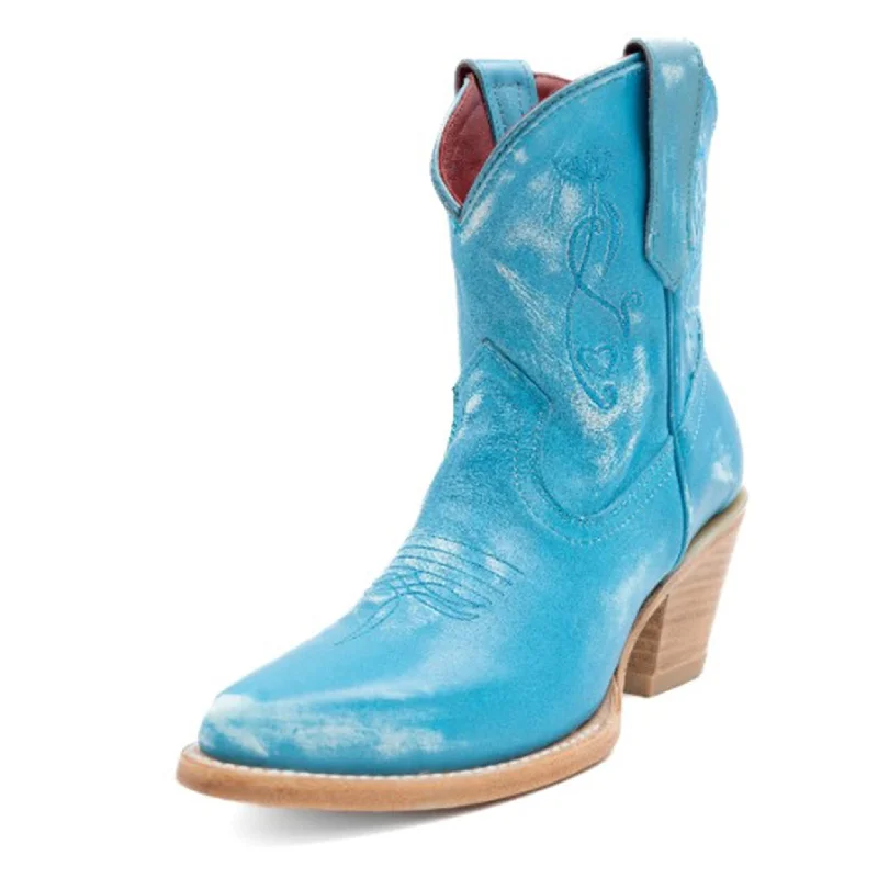 Men's western boots with a traditional western boot silhouette and a polished shineFerrini Pixie Turquoise Bootie Men's western boots with a traditional western boot silhouette and a polished shineFerrini Pixie Turquoise Bootie