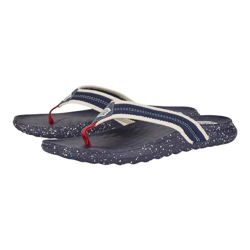 Men's western boots with a suede shaft and a leather soleHey Dude Myers Navy Americana Flip Flop Men's western boots with a suede shaft and a leather soleHey Dude Myers Navy Americana Flip Flop