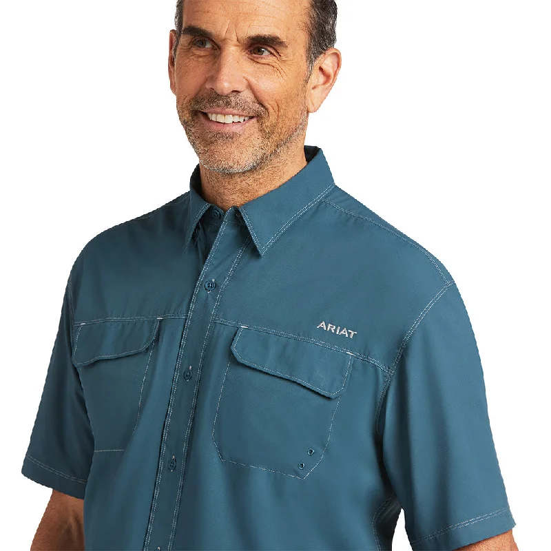 Men's western boots with a high - quality leather upper and a suede liningAriat Men's VentTEK Short Sleeve button down Men's western boots with a high - quality leather upper and a suede liningAriat Men's VentTEK Short Sleeve button down