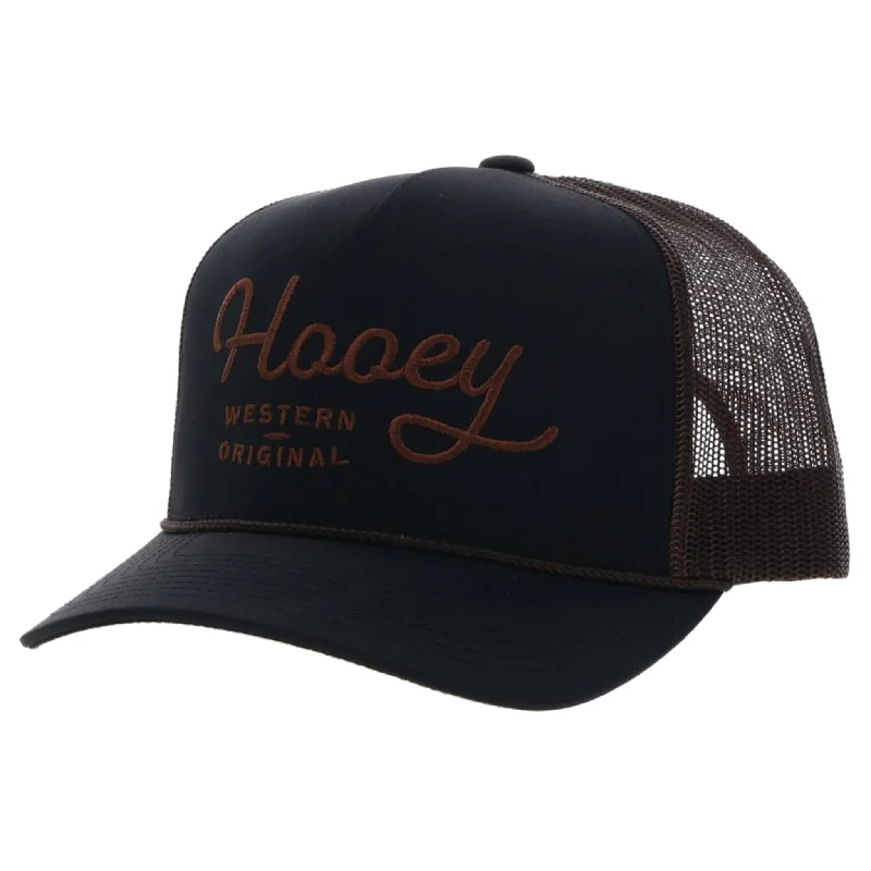 Men's western boots with a tooled leather design on the shaftHooey "OG" Black & Brown Cap Men's western boots with a tooled leather design on the shaftHooey "OG" Black & Brown Cap