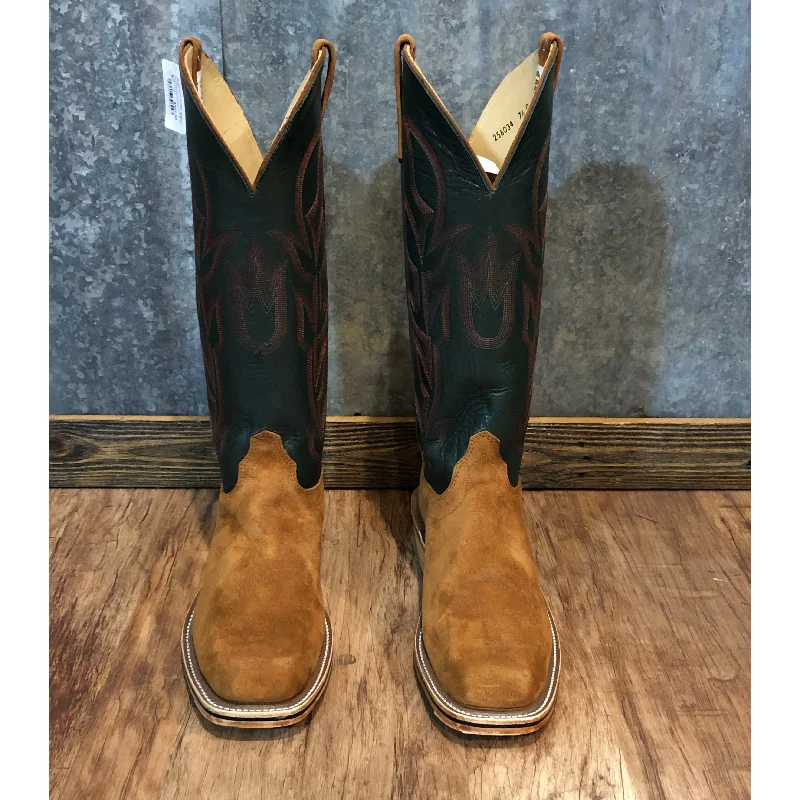 Men's western boots with a concho - studded strap and a pointed toeOlathe Men's Hickory Smoked Bacon Boar Hide Boots Men's western boots with a concho - studded strap and a pointed toeOlathe Men's Hickory Smoked Bacon Boar Hide Boots