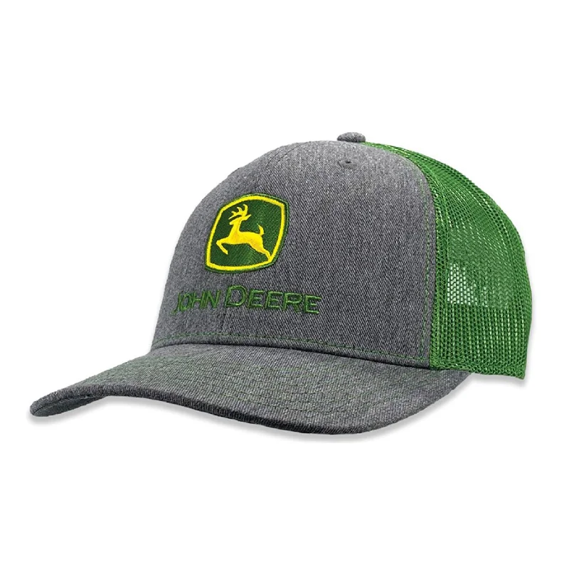 Men's western boots with a high - quality leather upper and a suede liningJohn Deere Oxford Grey & Green Mesh Cap Men's western boots with a high - quality leather upper and a suede liningJohn Deere Oxford Grey & Green Mesh Cap