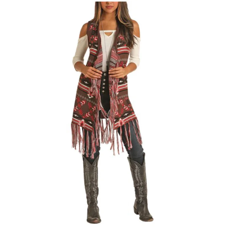 Men's western boots with a leather - wrapped heel and a smooth finishPowder River Outfitters Ladies Aztec Jacquard Fringe Vest Men's western boots with a leather - wrapped heel and a smooth finishPowder River Outfitters Ladies Aztec Jacquard Fringe Vest
