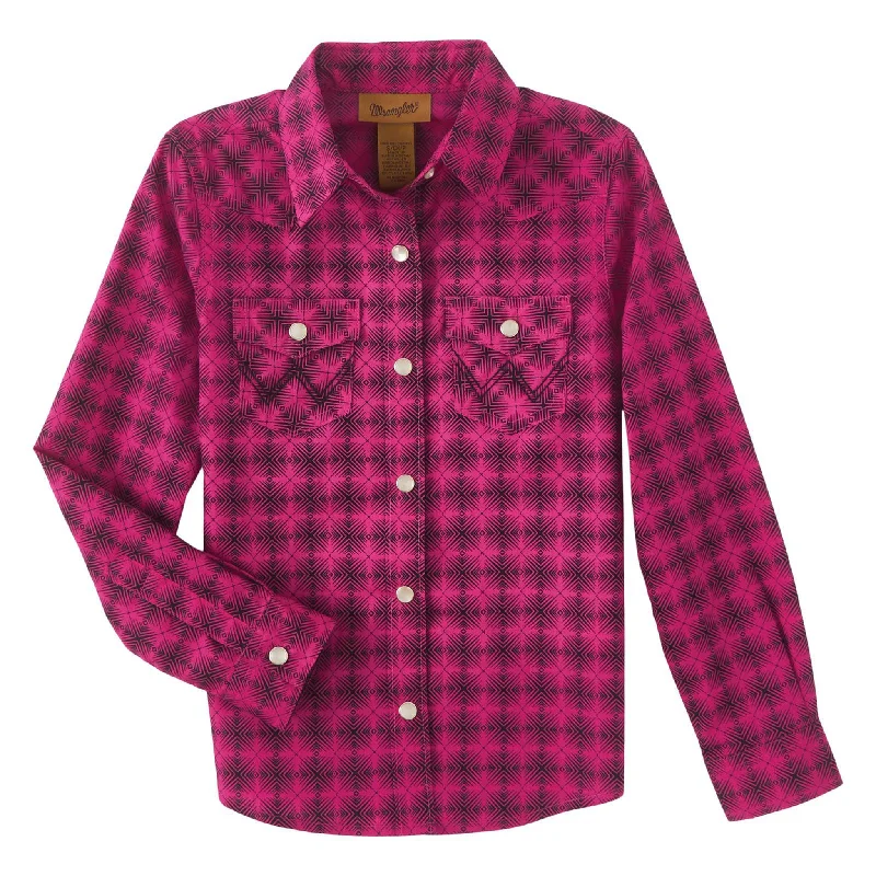 Men's western boots with a distressed leather finish for a rugged lookWrangler Girl's Pink/Black Geo Print Long Sleeve Men's western boots with a distressed leather finish for a rugged lookWrangler Girl's Pink/Black Geo Print Long Sleeve