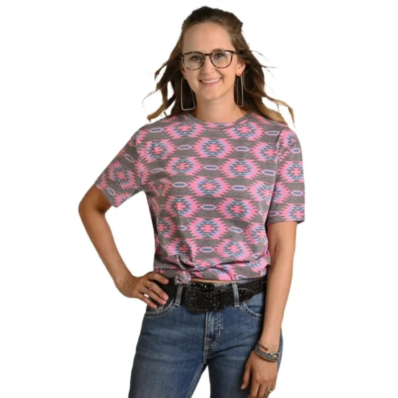 Men's western boots with a concho - studded strap and a pointed toeRock & Roll Pink Aztec Tee Men's western boots with a concho - studded strap and a pointed toeRock & Roll Pink Aztec Tee