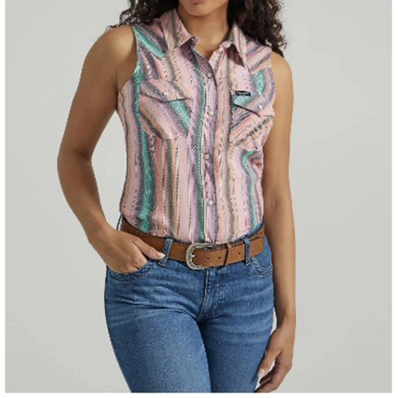 Men's western boots with a decorative inlay on the toe and heelWrangler Women's Pink Stripe Sleeveless Men's western boots with a decorative inlay on the toe and heelWrangler Women's Pink Stripe Sleeveless