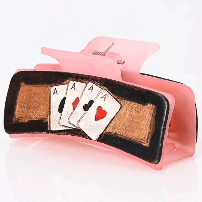 Men's western boots with a leather - wrapped heel and a smooth finishAmerican Darling Painted Cards Leather Hairclip Men's western boots with a leather - wrapped heel and a smooth finishAmerican Darling Painted Cards Leather Hairclip