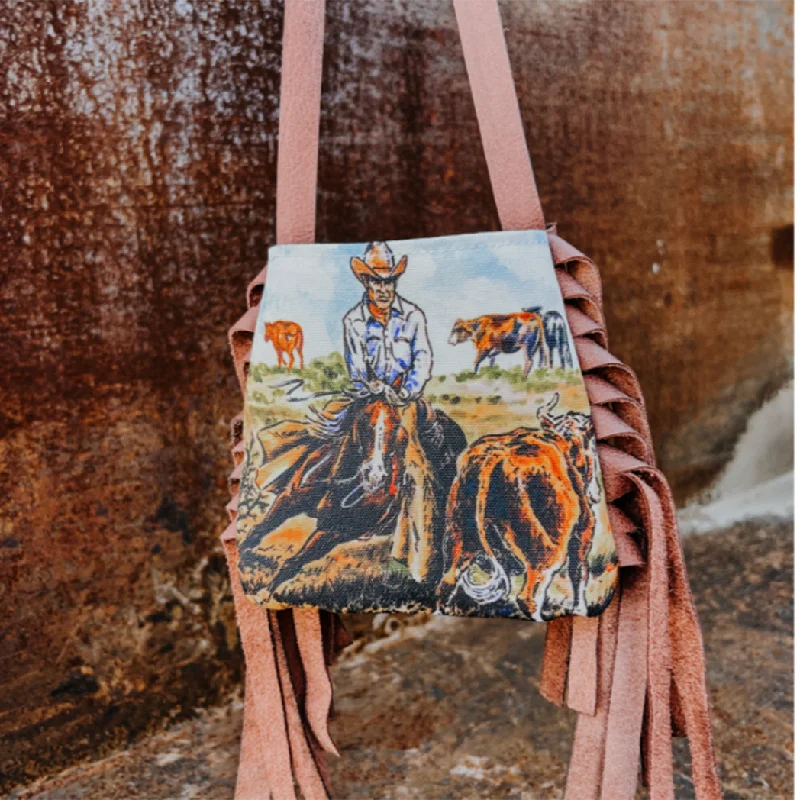 Men's western boots with a tooled leather design on the shaftRange Cutter Mini Purse Men's western boots with a tooled leather design on the shaftRange Cutter Mini Purse