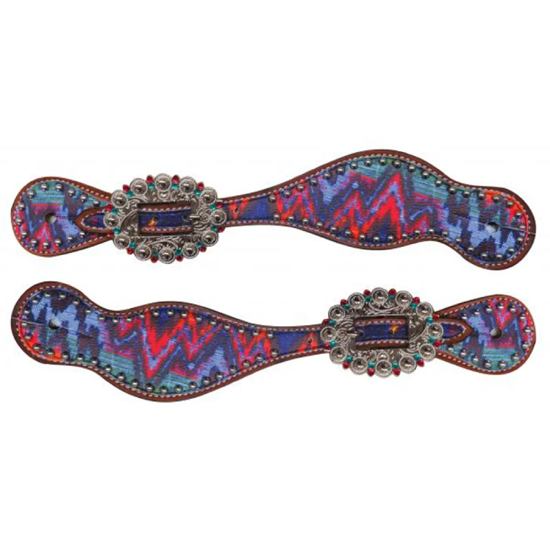 Men's western boots with a high - quality leather upper and a suede liningShowman Women's Multi Chevron Spur Straps Men's western boots with a high - quality leather upper and a suede liningShowman Women's Multi Chevron Spur Straps