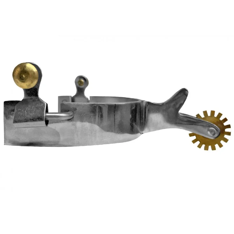 Men's western boots with a silver - toned hardware and accentsShowman Silver & Brass Rowel Spur Men's western boots with a silver - toned hardware and accentsShowman Silver & Brass Rowel Spur