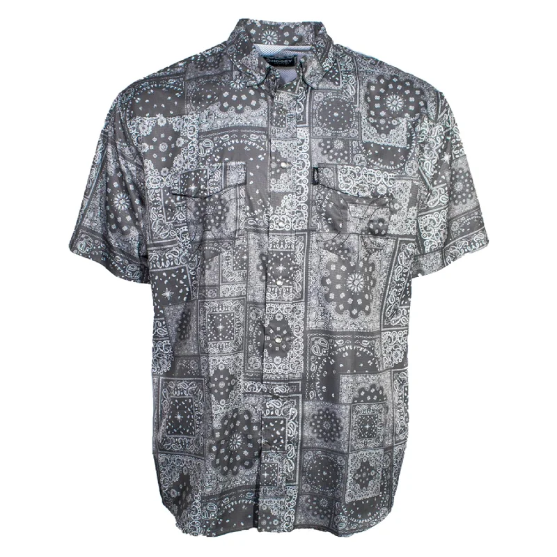 Western - style men's boots with intricate tooling and stitchingHooey Men's SOL Charcoal Shirt Western - style men's boots with intricate tooling and stitchingHooey Men's SOL Charcoal Shirt