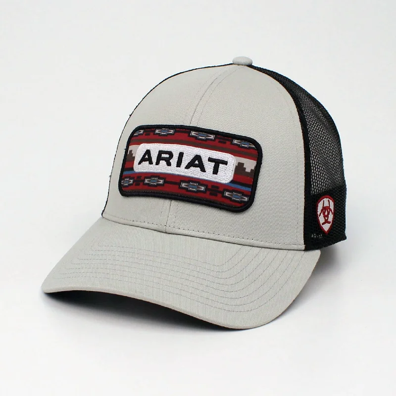 Men's western boots with a silver - toned hardware and accentsAriat Southwest Patch Grey Cap Men's western boots with a silver - toned hardware and accentsAriat Southwest Patch Grey Cap